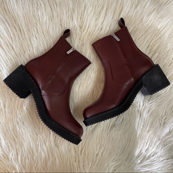 JIL SANDER Leather Chunky Platform Heel Boots Size 39 (8) NWT - Picture 4 of 8